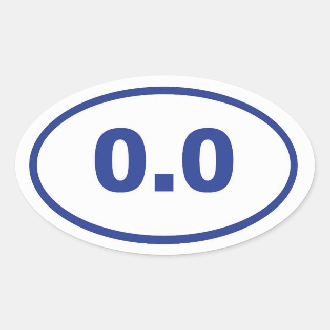 Sticker Ovale 0,0 ovale bleu (Devant)