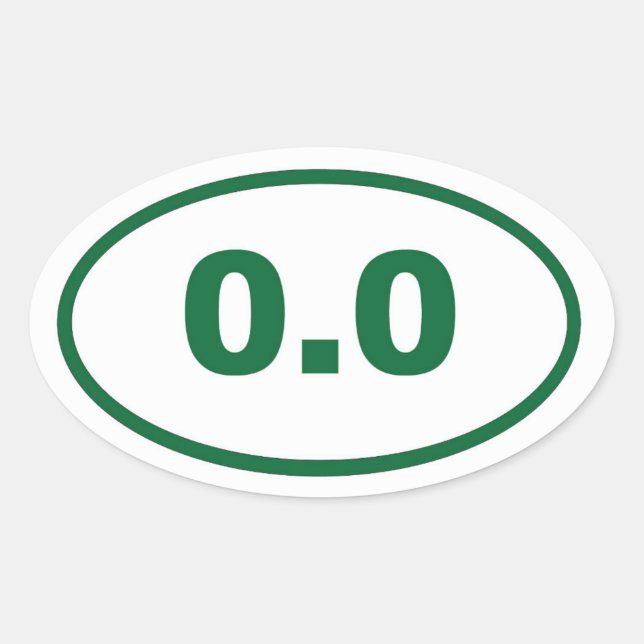 Sticker Ovale 0,0 vert (Devant)