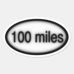 Sticker Ovale 100 milles