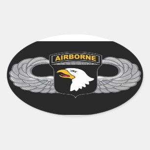 Sticker Ovale 101e division aéroportée "Eagles hurlants"