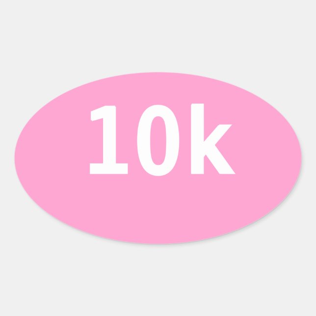 Sticker ovale 10k Race ou Walk (Devant)