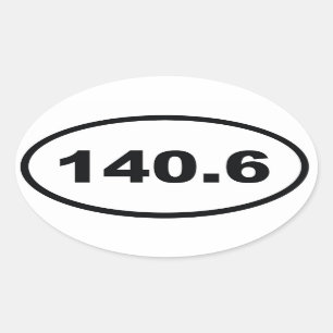 Sticker Ovale 140,6 miles Triathlon