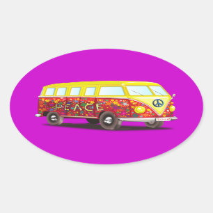 Sticker Ovale 158463 CAUSES SURF PAISIBLE bus voiture d'été mo