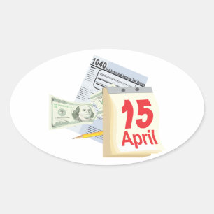 Sticker Ovale 15 avril -