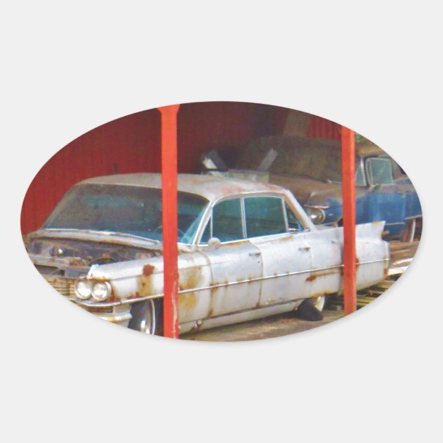 Sticker Ovale 1963 Silver Sadan deville (Devant)