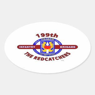 STICKER OVALE 199E BRIGADE D'INFANTERIE "LES REDCATCHERS"VIETNAM