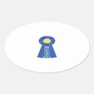 Sticker Ovale 1ère place Ruban