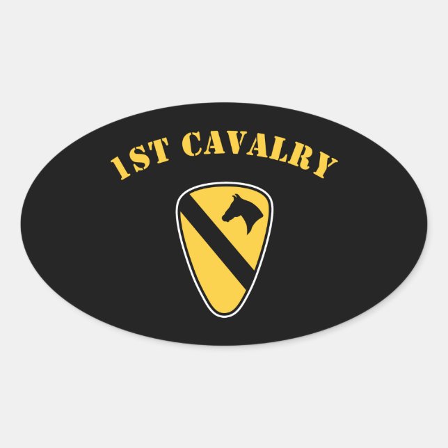 Sticker Ovale 1re division de cavalerie (Devant)