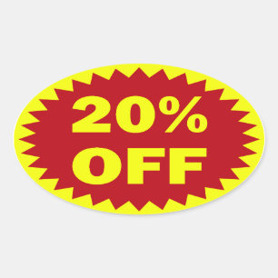 Sticker Ovale 20 % de réduction