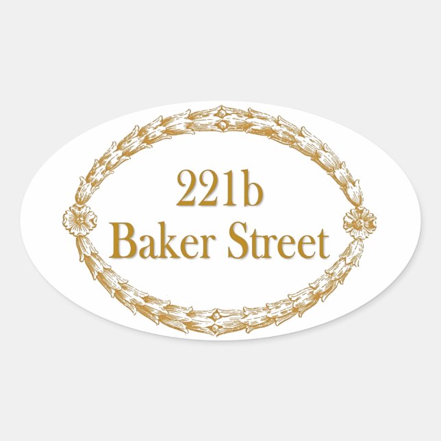 Sticker Ovale 221b, rue Baker (Devant)