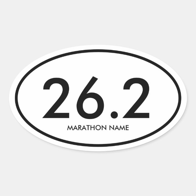 Sticker Ovale 26.2 Marathon (Devant)