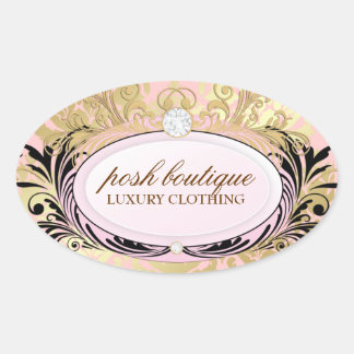 Sticker Ovale 311 Rose or opulent