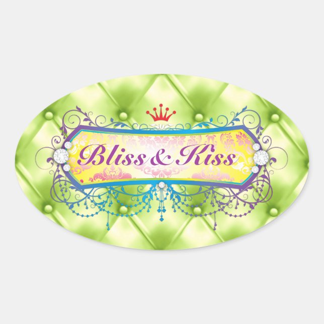 Sticker Ovale 311 Tropical Bliss Lime Tuft (Devant)