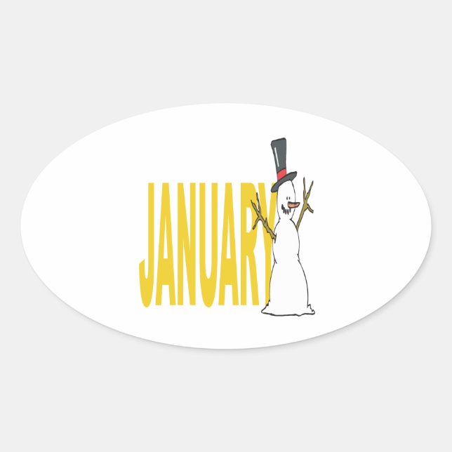Sticker Ovale 5 janvier (Devant)