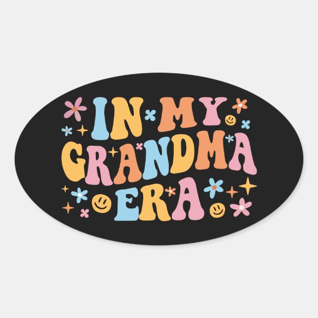 Sticker Ovale A l'ère de ma grand-mère I (Devant)