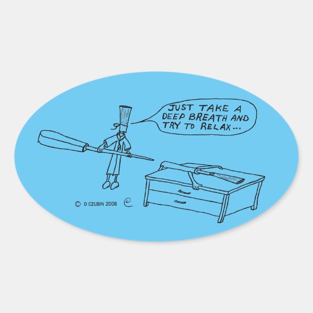 Sticker ovale à respiration profonde (Devant)