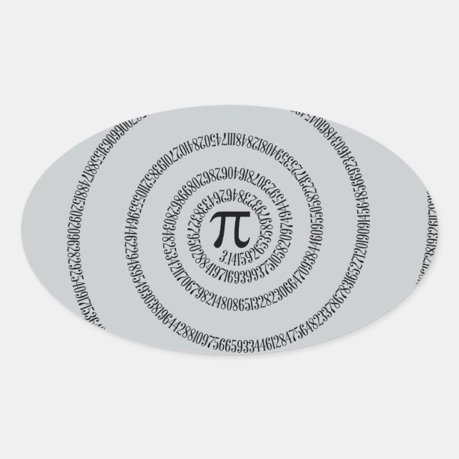 Sticker Ovale A sPIral sur Pi Cliquez sur Personnaliser Changer  (Devant)