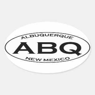 Sticker Ovale ABQ - Albuquerque Nouveau-Mexique