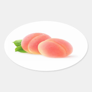 Sticker Ovale abricot rose