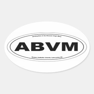 Sticker ovale ABVM (Assomption de la Sainte Vierge