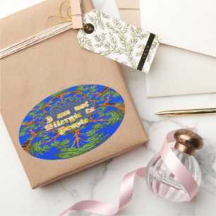 Sticker Ovale Acacia Alchemy : Je ne suis pas allergique à l'art