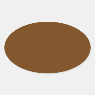 Sticker Ovale Accent Couleur Arrière - plan Brown Vous Pouvez C