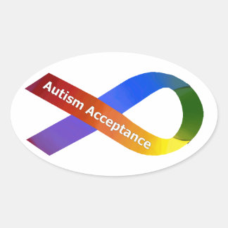 Sticker Ovale Acceptation de l'autisme