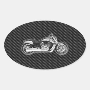 Sticker Ovale Accessoire de mode 3D Carbon Harley Motorcycle