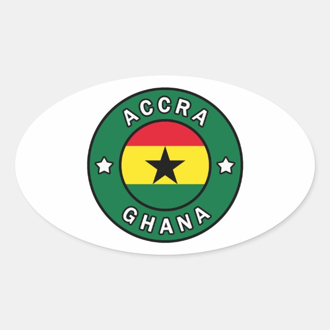 Sticker Ovale Accra Ghana (Devant)
