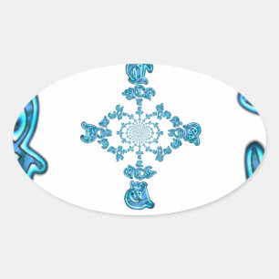 Sticker Ovale Action Retro Vintage Hakuna Matata Blue Gift.png