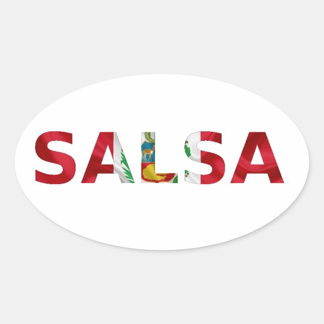 Sticker Ovale Adesivo salsa Perú (Devant)