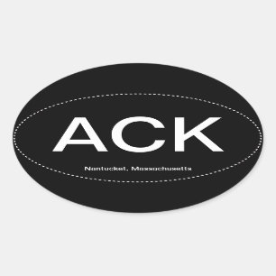 Sticker Ovale Adhésif pour pare-chocs d'ovale d'ACK Nantucket