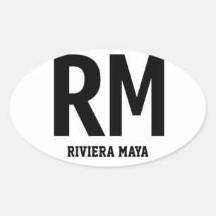 Sticker Ovale Adhésif pour pare-chocs d'ovale de Maya de la