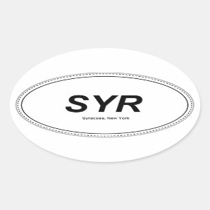 Sticker Ovale Adhésif pour pare-chocs d'ovale de Syracuse New