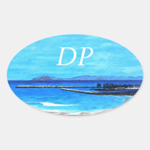 Sticker Ovale Adhésifs pour pare-chocs de Bubblepacific, port