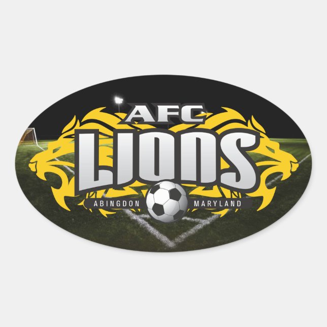 Sticker Ovale AFC Lions oval decal (Devant)