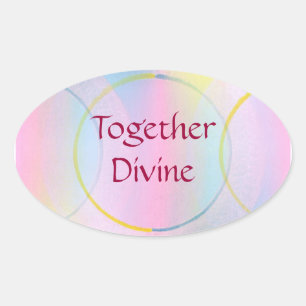 Sticker Ovale Affirmation Divine Positive Ensemble