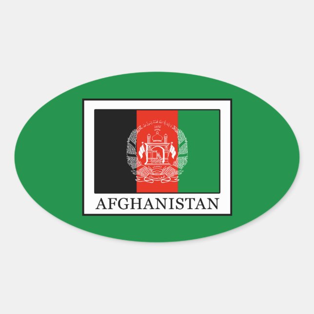 Sticker Ovale Afghanistan (Devant)