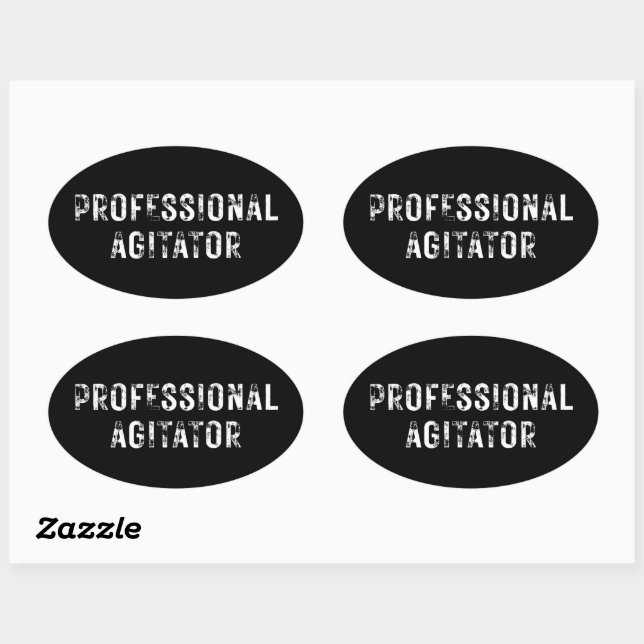 STICKER OVALE AGITATEUR PROFESSIONNEL  (Feuille)