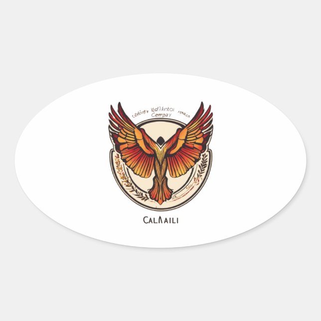 Sticker Ovale aigle royal de calailib (Devant)