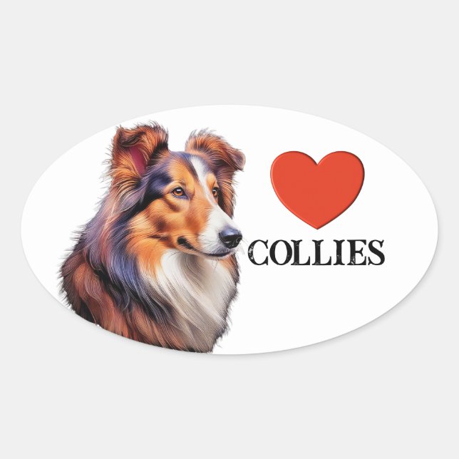 STICKER OVALE AIMER LES COLLÈGUES (Devant)