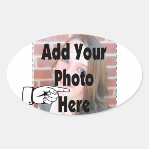 Sticker Ovale Ajouter votre photo spéciale