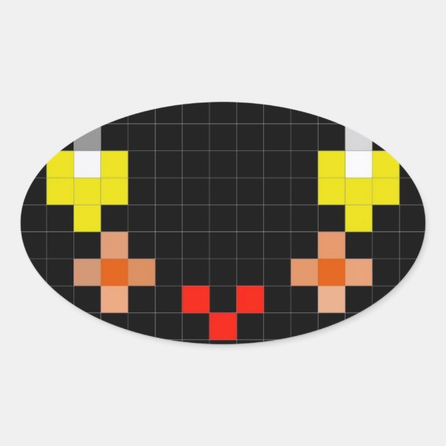 Sticker Ovale Ajoutez un sourire supplémentaire avec cet autocol (Devant)