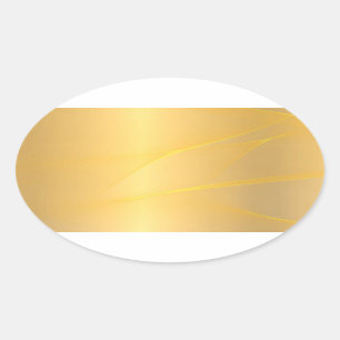 Sticker Ovale Ajoutez Votre Texte Modèle Vierge Glamour Faux Or
