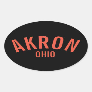 Sticker Ovale Akron, Ohio
