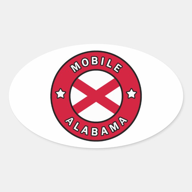 Sticker Ovale Alabama mobile (Devant)
