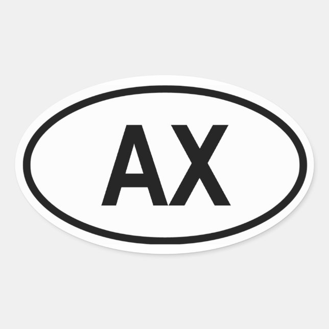Sticker Ovale Aland "AX" (Devant)