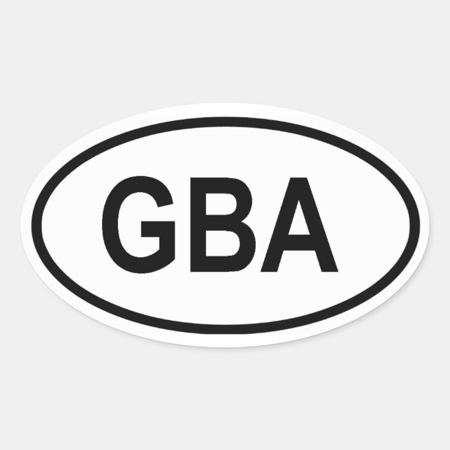 Sticker Ovale Alderney "GBA" (Devant)