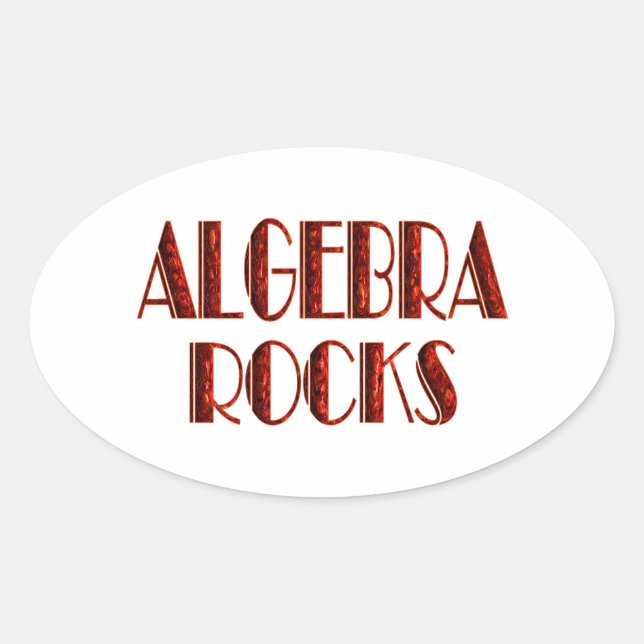 Sticker Ovale Algebra Rocks (Devant)