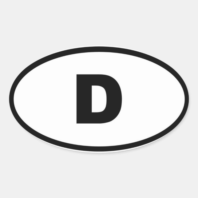 Sticker Ovale Allemagne - D - Europe (Devant)